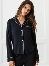 Women's Bamboo Stretch-Knit Long Sleeve Pajama Set PETITE - Last Chance