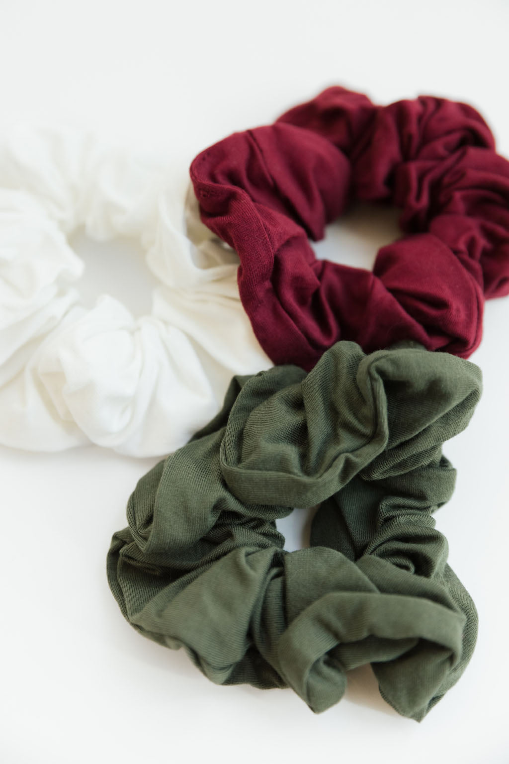 Stretch Knit Bamboo Scrunchies