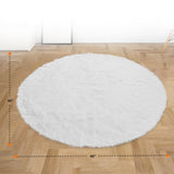 Cheer Collection Plush Shaggy Hair Area Fuzzy Rug - 5' Round