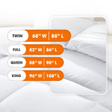 Cheer Collection Luxurious Duvet Insert | Super Plush Goose Down Alternative Twin Size White Comforter