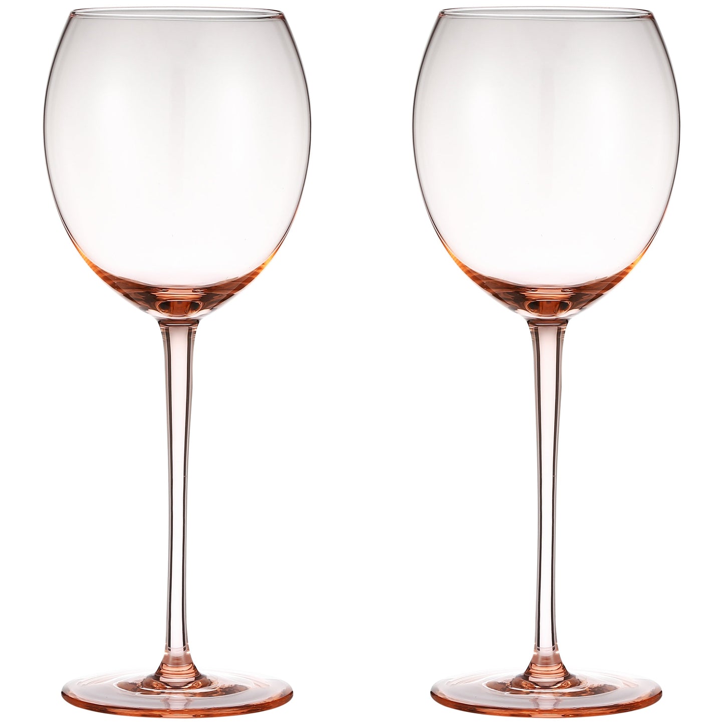 Berkware Colored Glasses - Luxurious and Elegant Sparkling Rose Colored Glassware - Set of 4