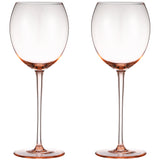 Berkware Colored Glasses - Luxurious and Elegant Sparkling Rose Colored Glassware - Set of 4