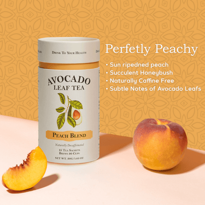 2 Pack Avocado Leaf Tea Peach Blend by Avocado Tea Co.