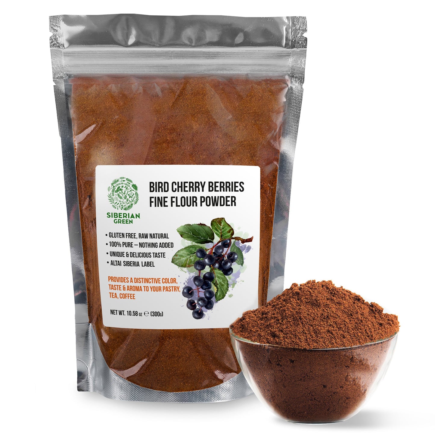 Premium Wild-Harvested Bird Cherry Flour, 300g – Natural & Nutrient-Rich