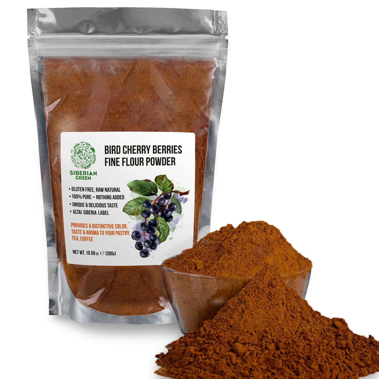 Premium Wild-Harvested Bird Cherry Flour, 300g – Natural & Nutrient-Rich