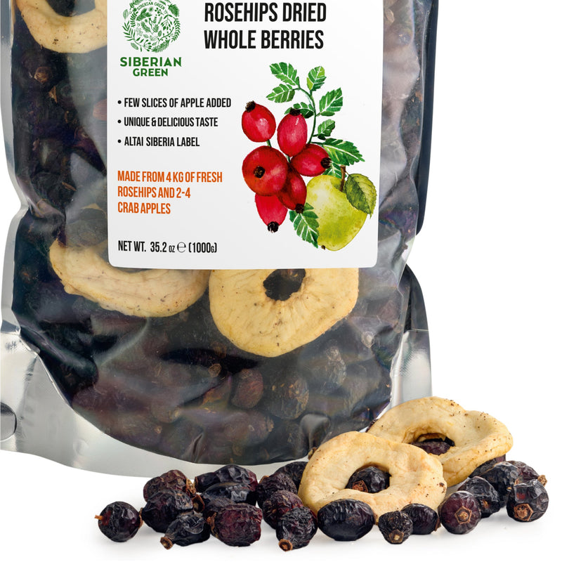 Antioxidant-Rich Superfood: Premium Dried Rose Hips with Apple Slices