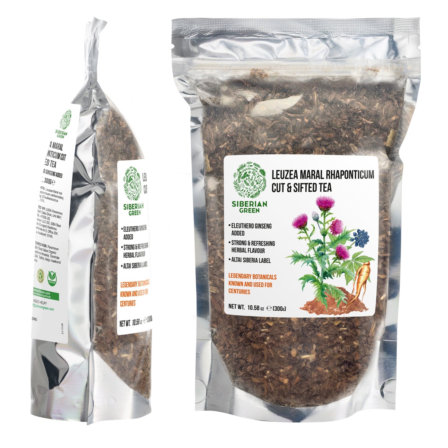 Maral Leuzea Root with Eleuthero Siberian Ginseng - 100% Natural Powder