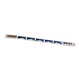 Stainless Steel Energy Bracelet 4-in-1. Silver/Blue Color. Model SY368N
