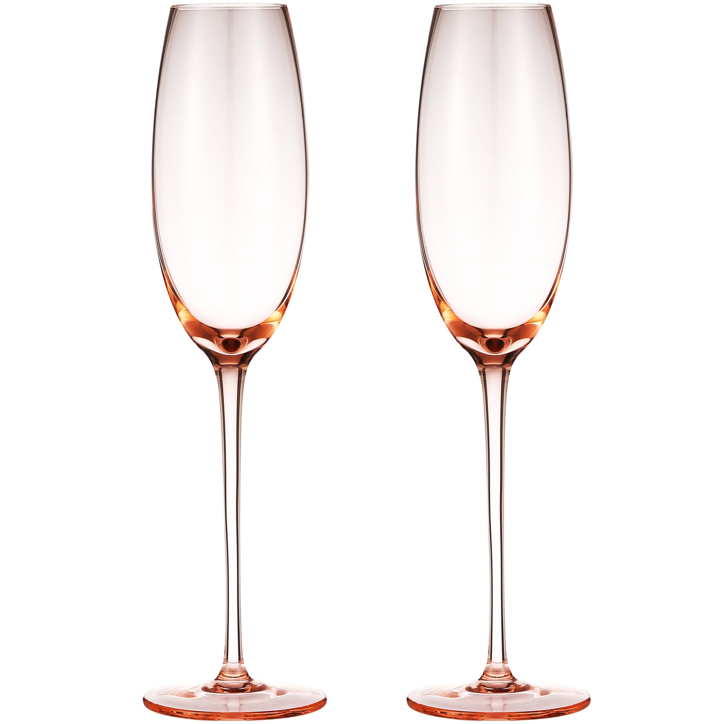 Berkware Luxurious and Elegant Sparkling Colored Glassware - Champagne Flutes - Set of 4