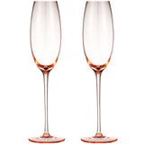 Berkware Luxurious and Elegant Sparkling Colored Glassware - Champagne Flutes - Set of 4