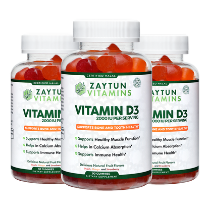 Halal Vitamin D3 2000IU Gummies (3Pack)