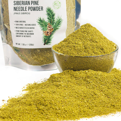 Pine Needle Tea Loose Powder 200g (7.05oz) Wild Harvested Pinus Sibirica White Pine