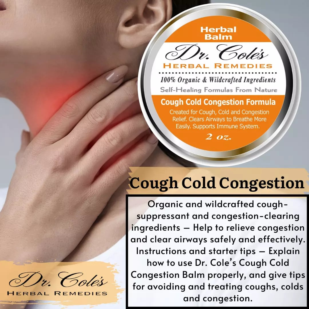 26 - Dr. Cole’s Organic Cough Cold Congestion Relief Balm