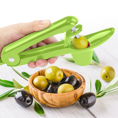 Cheer Collection Cherry and Olive Pitter – Effortless, One-Handed Pitting Tool for Cherries, Olives, and More