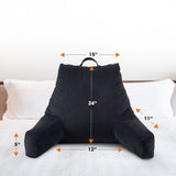 Cheer Collection Backrest Reading Pillow - Plush Fiber Filled TV and Gaming Pillow with Armrest
