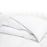 Cheer Collection Set of 2 Adjustable Layer Pillows - Two Bed Pillows with Removable Gel Fiber Fill Inserts for Sleeping
