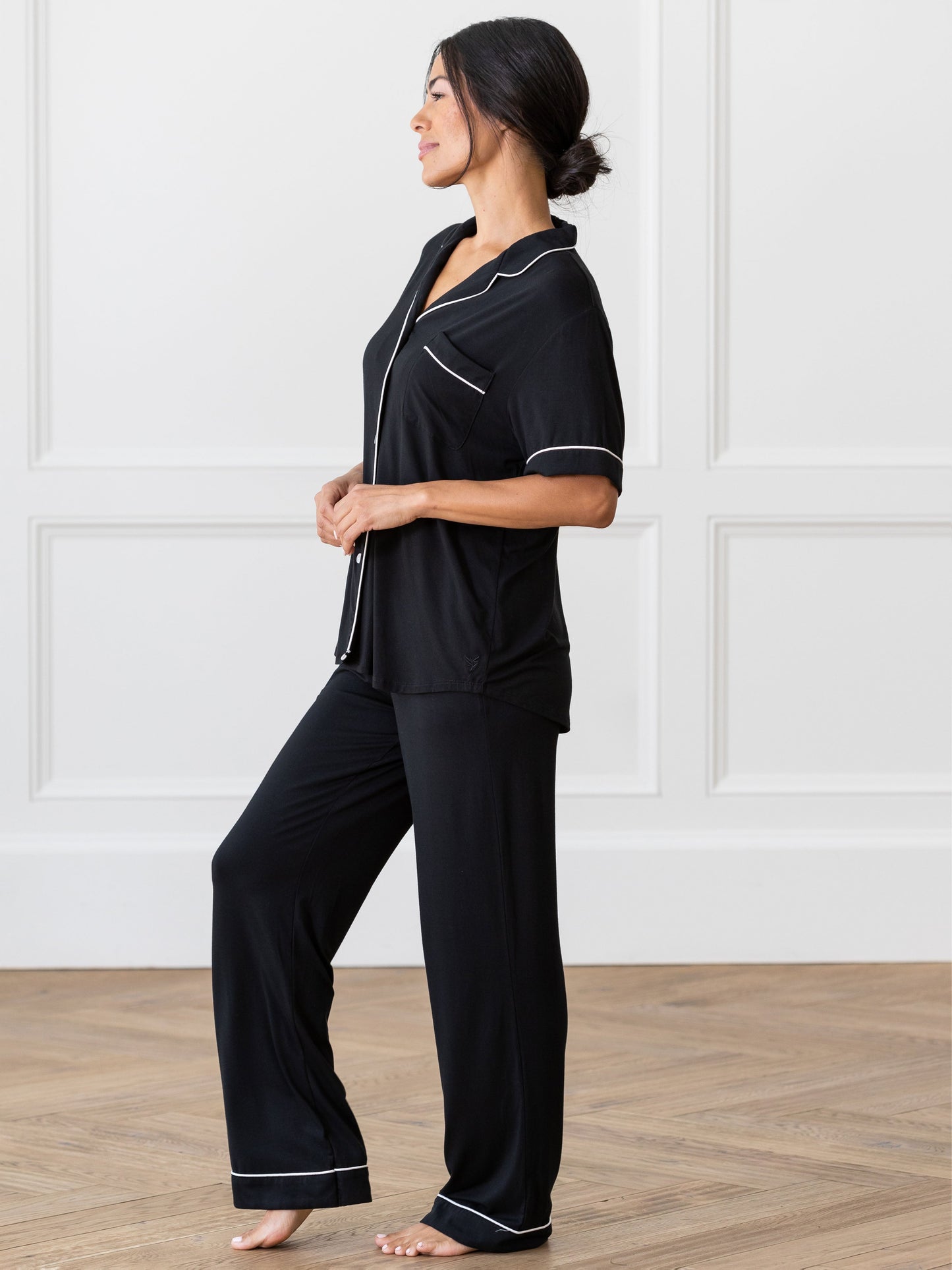 Women's Stretch-Knit Short Sleeve & Pant Bamboo Pajama Set