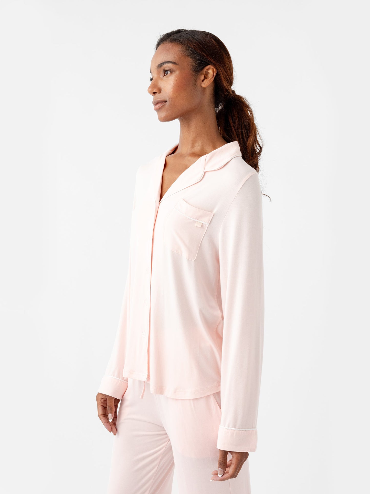 Women's Bamboo Stretch-Knit Long Sleeve Pajama Set