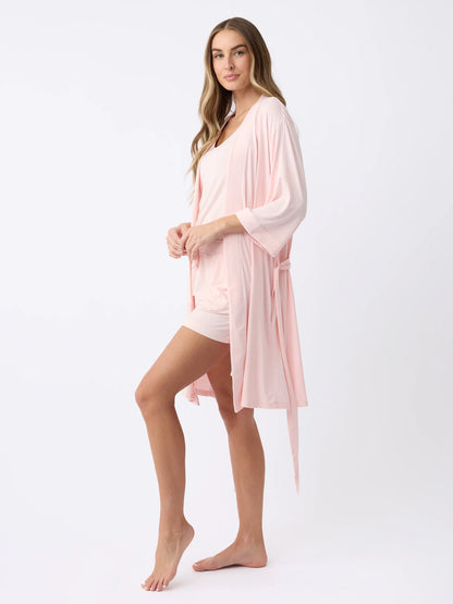 Women's Stretch-Knit Bamboo Kimono Robe