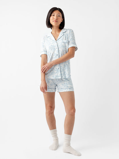 Women's Stretch-Knit Short Sleeve Bamboo Pajama Set