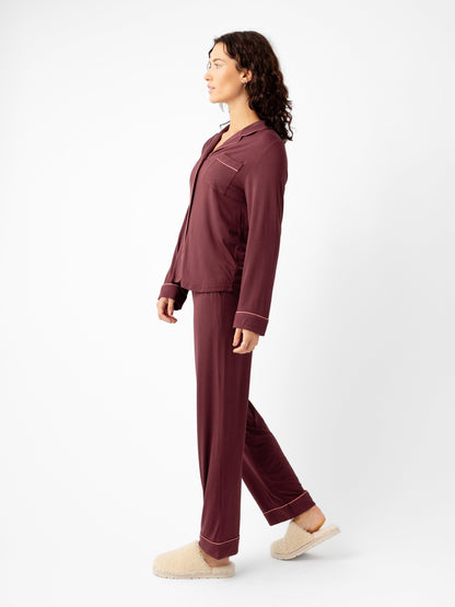 Women's Bamboo Stretch-Knit Long Sleeve Pajama Set