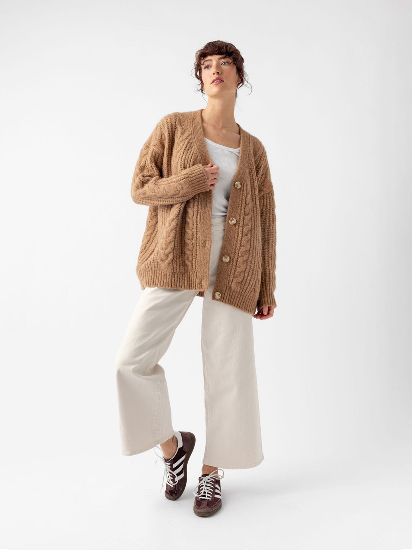 Oversized Cable Knit Cardigan