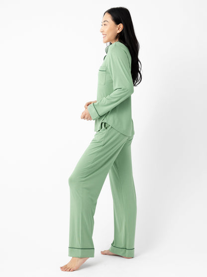 Women's Bamboo Stretch-Knit Long Sleeve Pajama Set