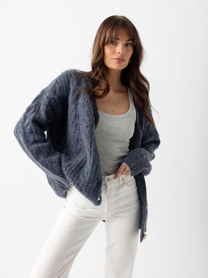 Oversized Cable Knit Cardigan