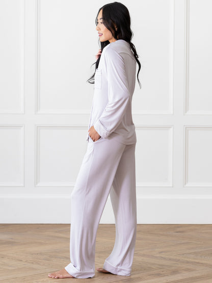 Women's Bamboo Stretch-Knit Long Sleeve Pajama Set