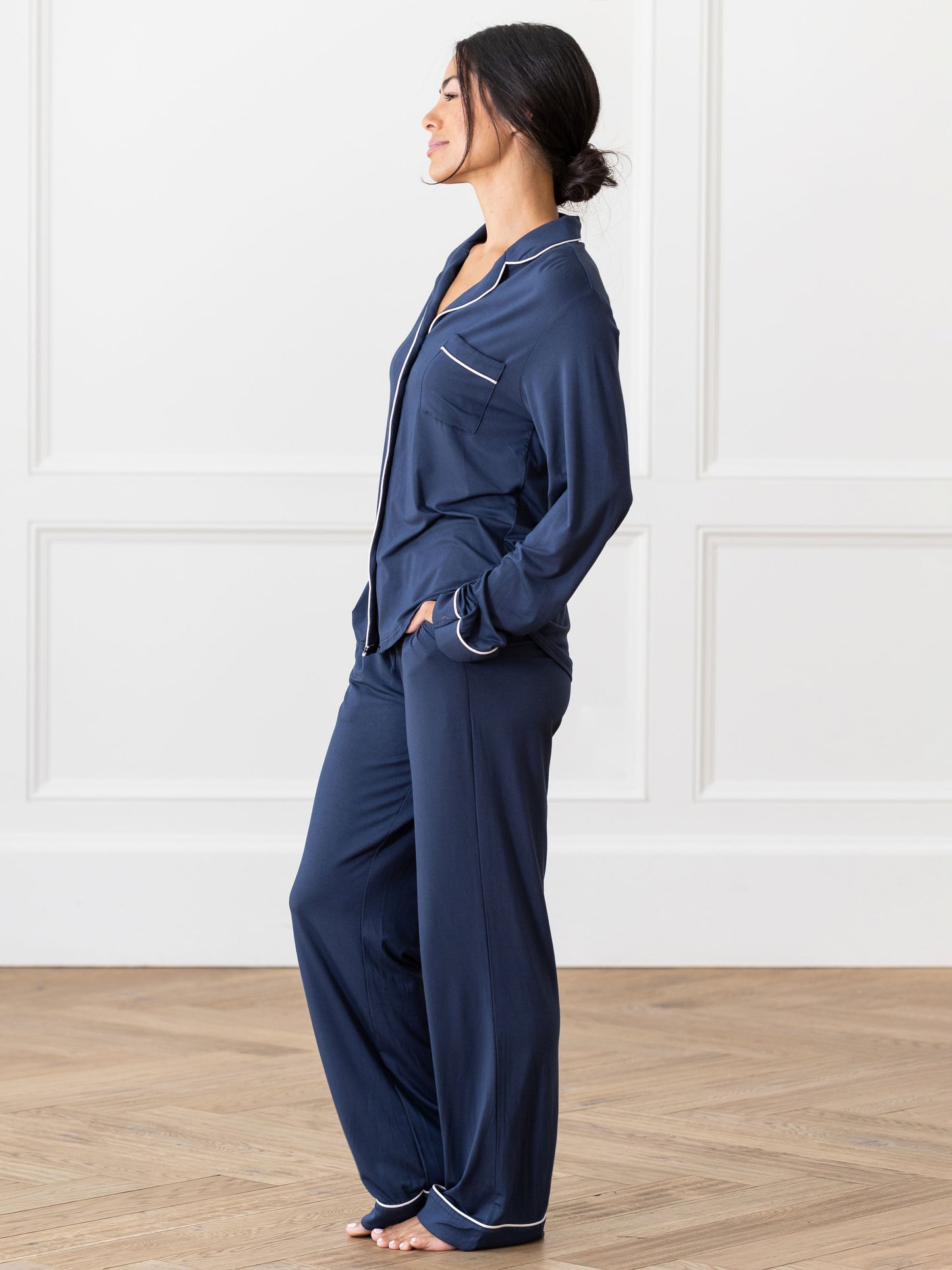 Women's Stretch-Knit Long Sleeve Bamboo Pajama Set TALL