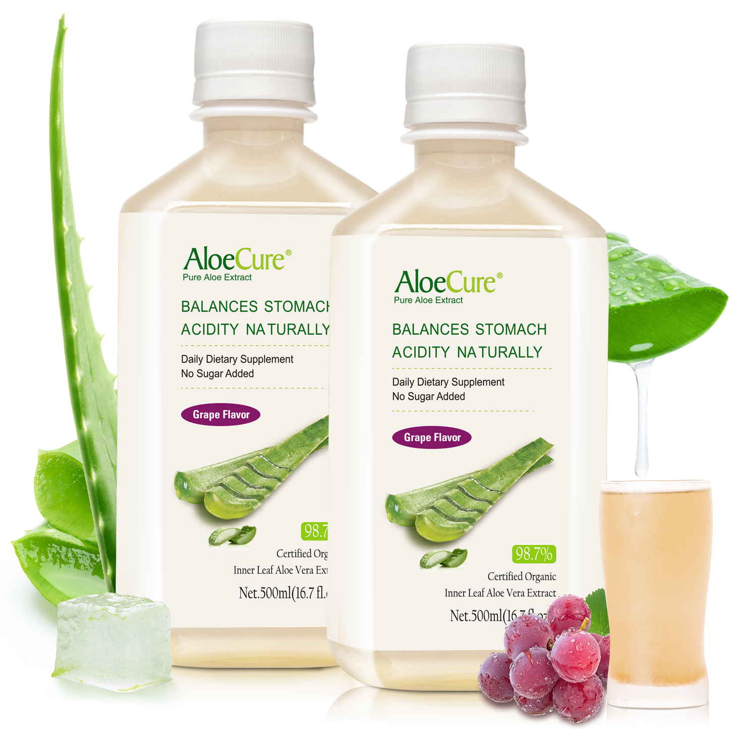 Pure Aloe Vera Juice Grape Flavor