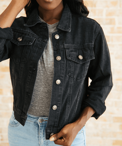 Black Denim Mama Jacket