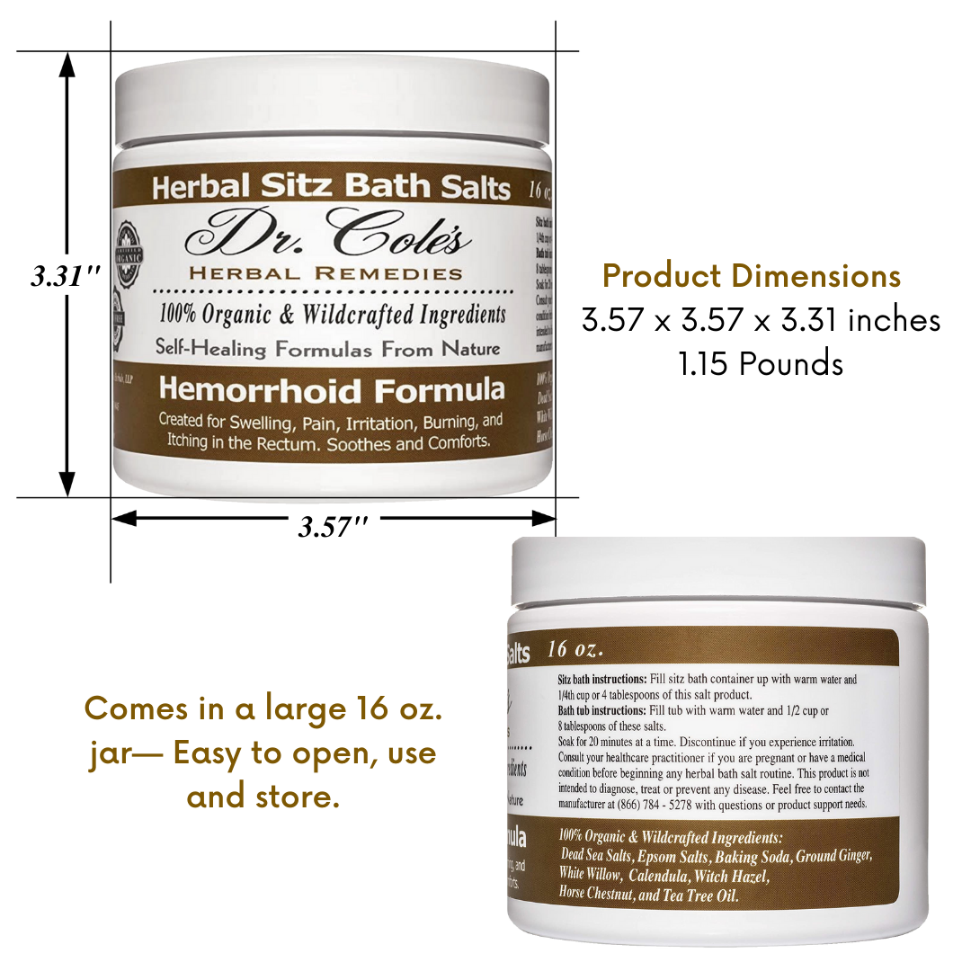 Dr. Cole's Hemorrhoid Balm, Salts, and Constipation Balm Bundle