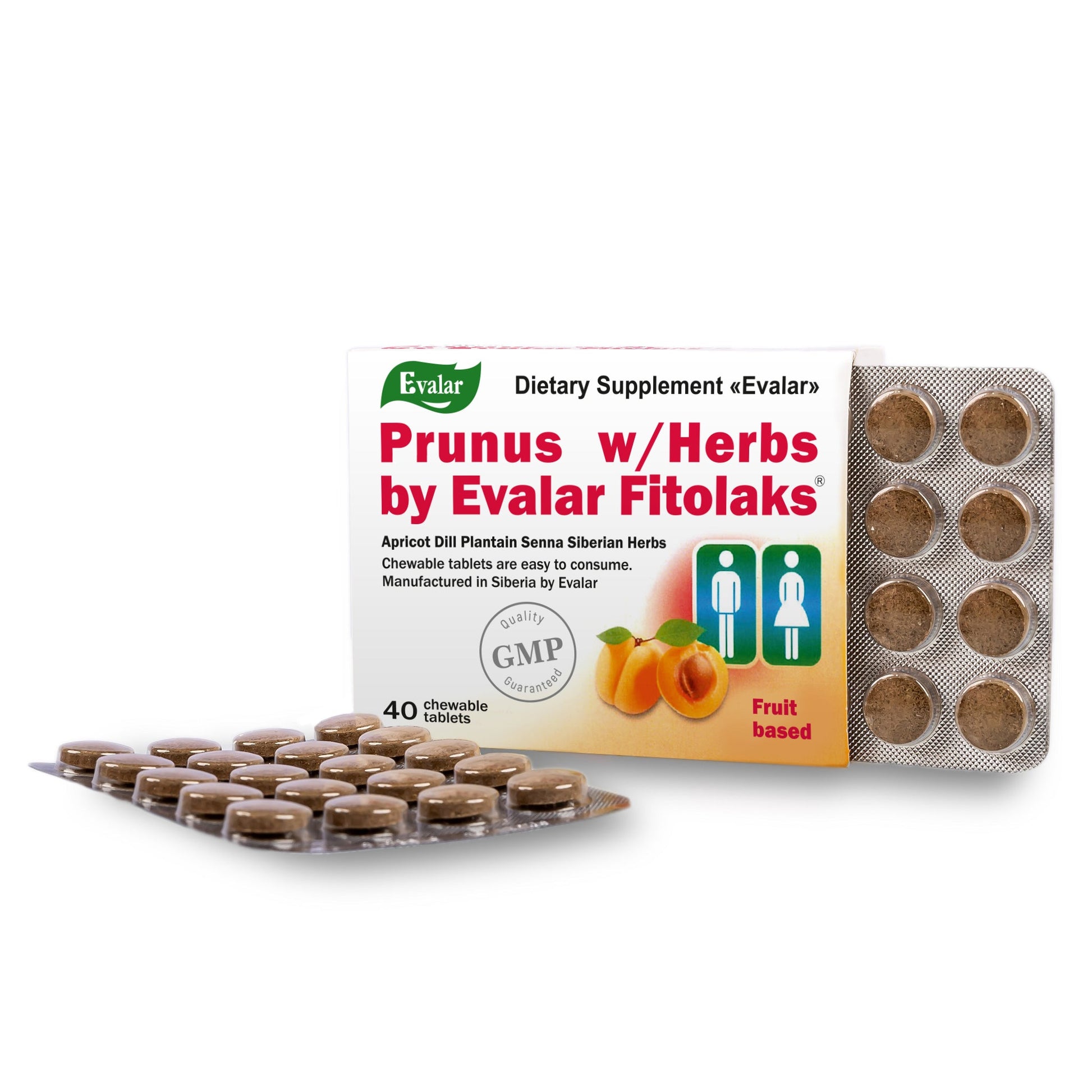 Prunus with Herbs by Evalar Fitolaks 40 Tabs