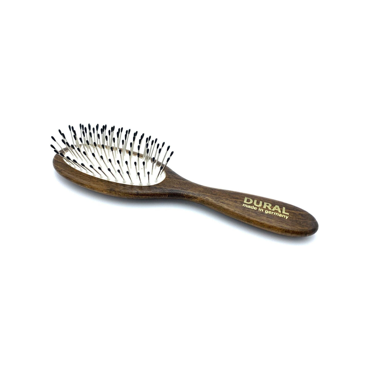 Dural Hair Brush For Styling & Care Rubber Cushion Steel Pins with Plastic Ball Tips Beech Wood