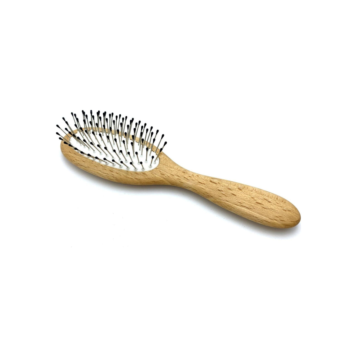 Dural Hair Brush For Styling & Care Rubber Cushion with Steel Pins with ball tips Beech Wood