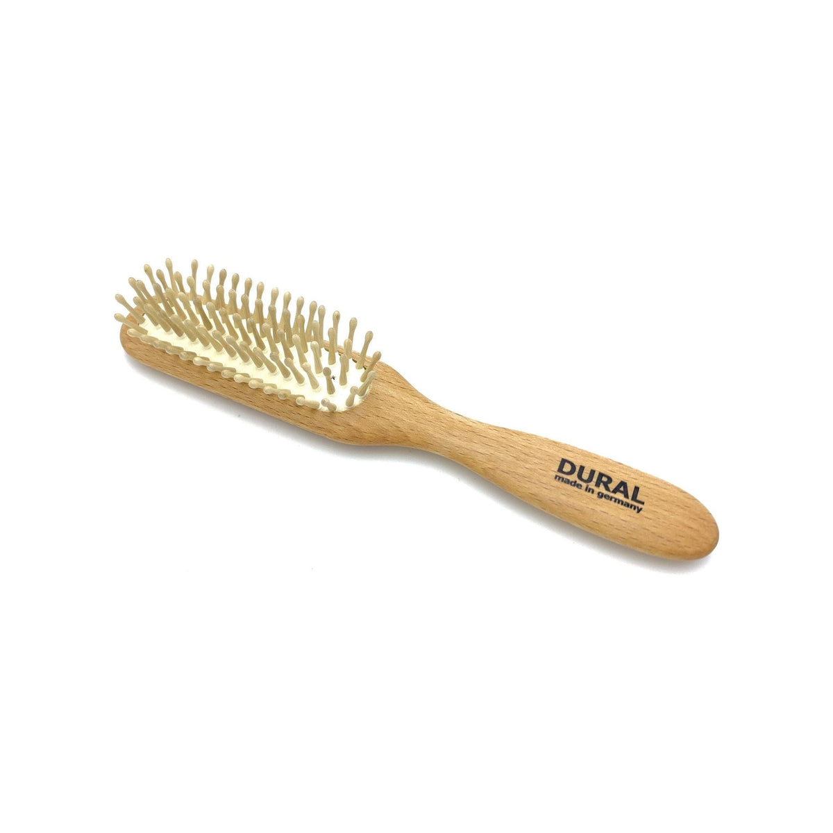 Dural Hair Brush For Styling & Care Rubber Cushion with Wooden Pins Beech Wood