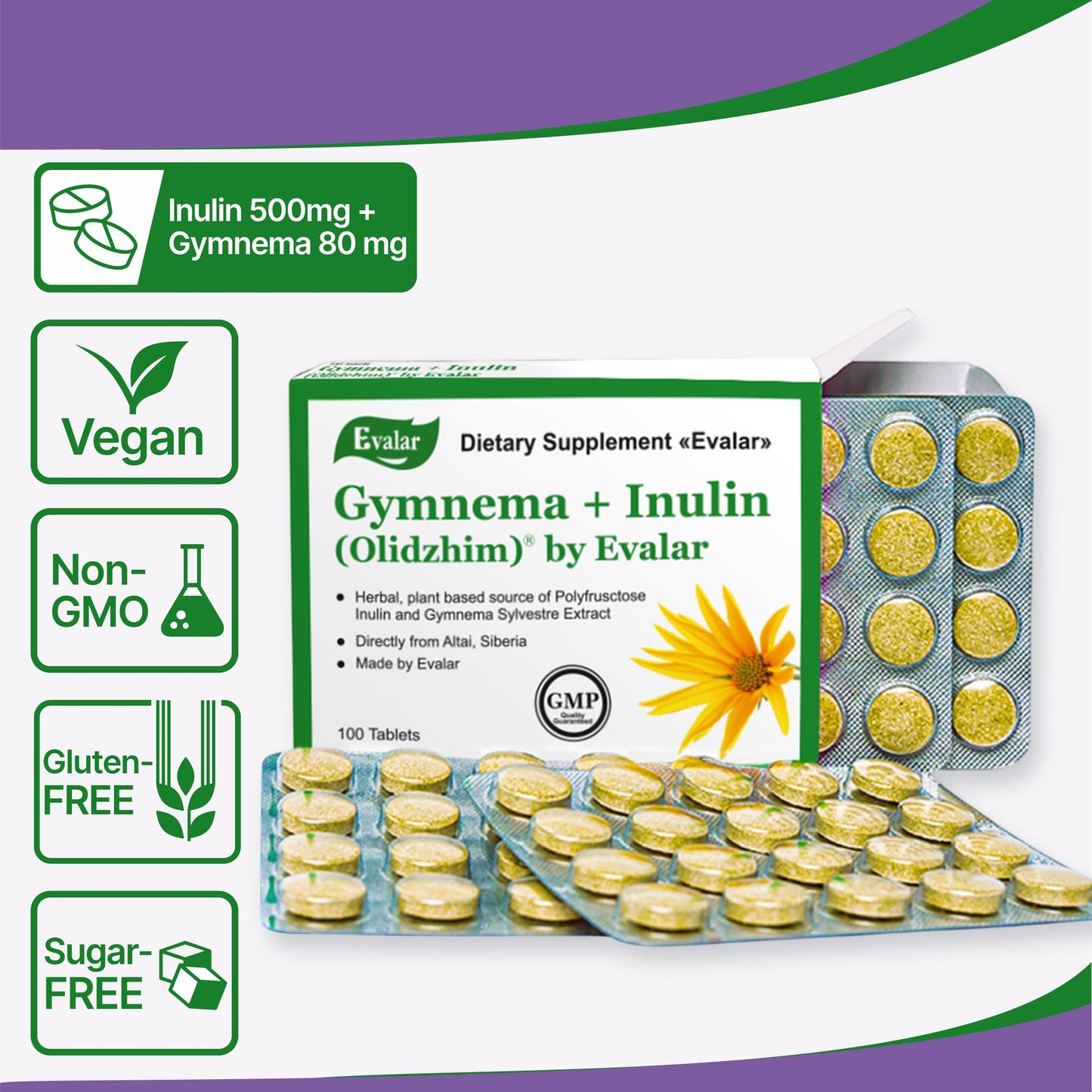 Gymnema Sylvestre with Herbs by Evalar 100 Tabs