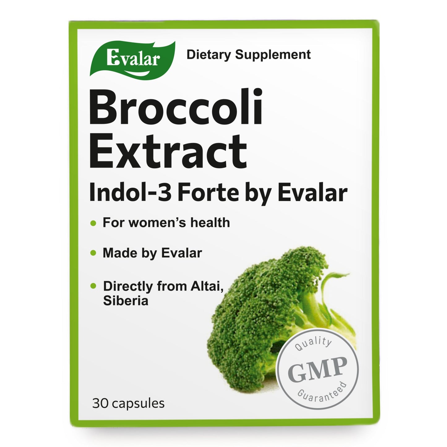 Evalar Broccoli Indol-3 Extract – 30 Capsules