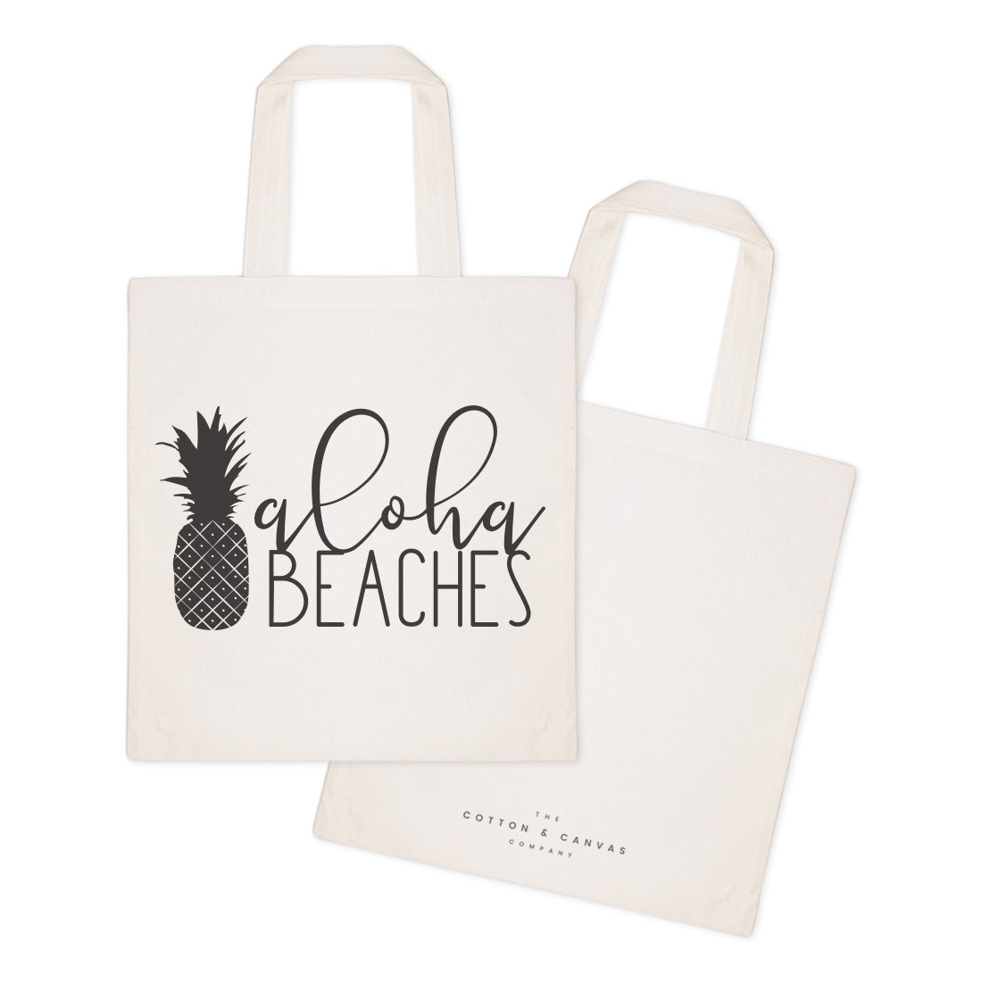 Aloha Beaches Cotton Canvas Tote Bag by The Cotton & Canvas Co.