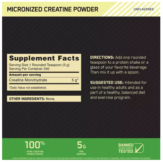 Optimum Nutrition Micronized Creatine Powder