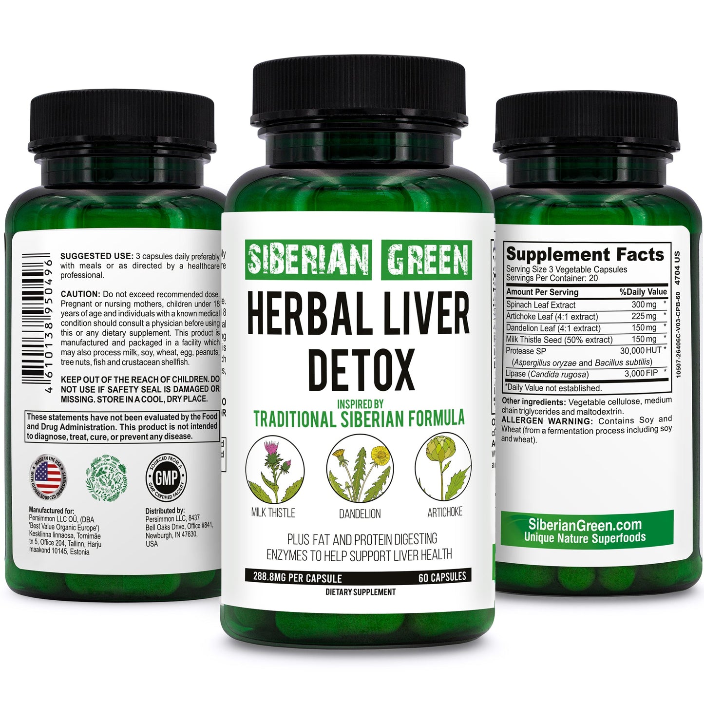 Herbal Liver Detox – Milk Thistle & Artichoke Capsules