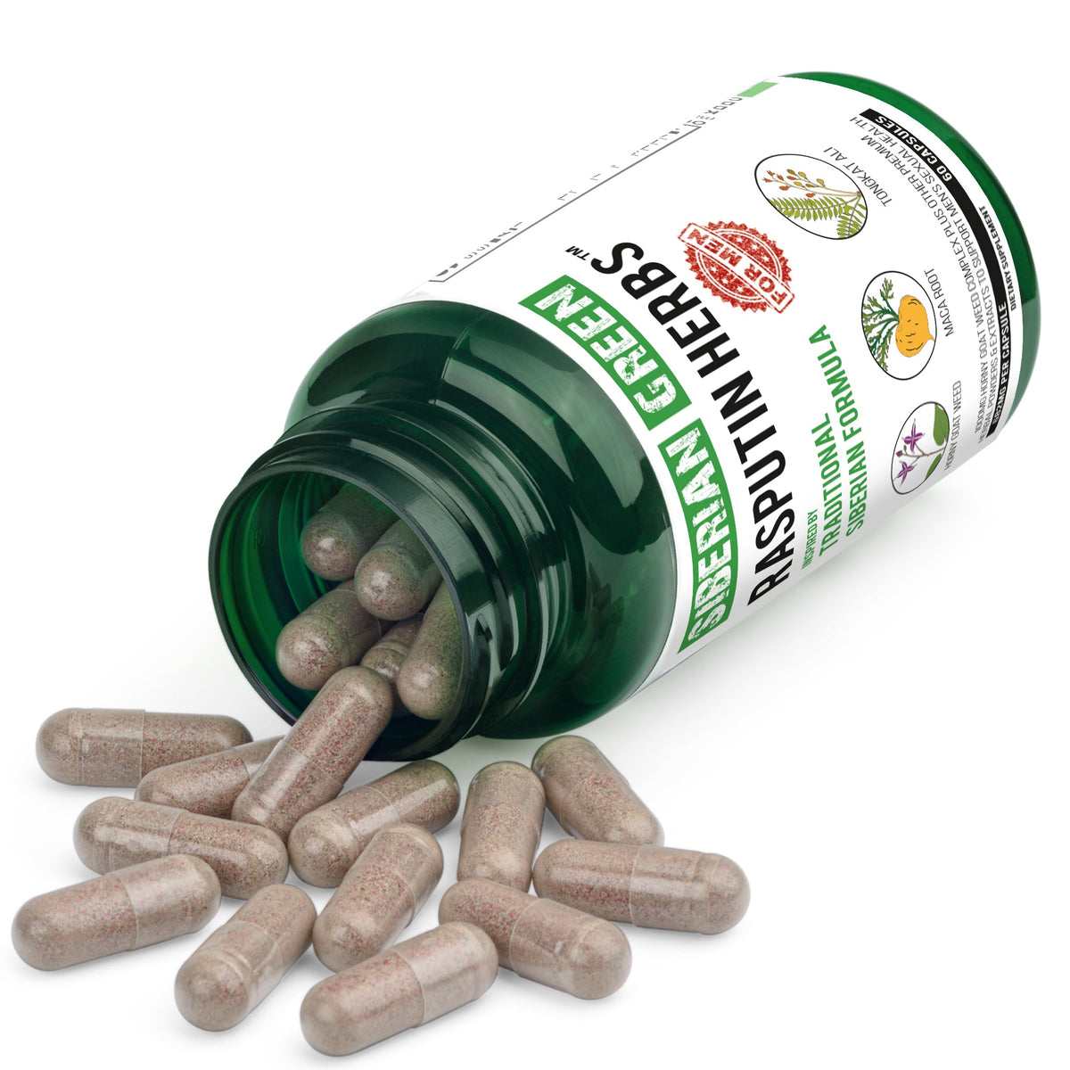 Rasputin Herbs with Horny Goat Weed Maca Root Complex 60 Caps