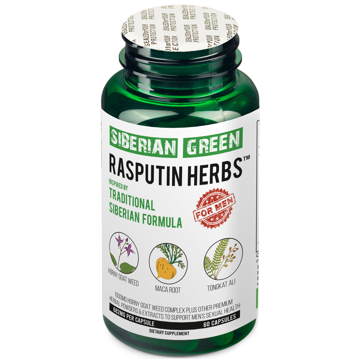 Rasputin Herbs with Horny Goat Weed Maca Root Complex 60 Caps