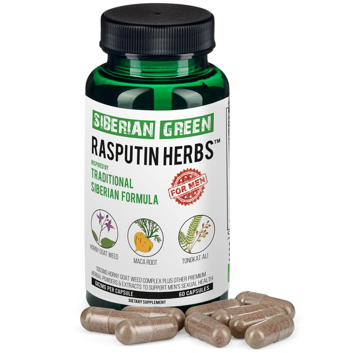 Rasputin Herbs with Horny Goat Weed Maca Root Complex 60 Caps