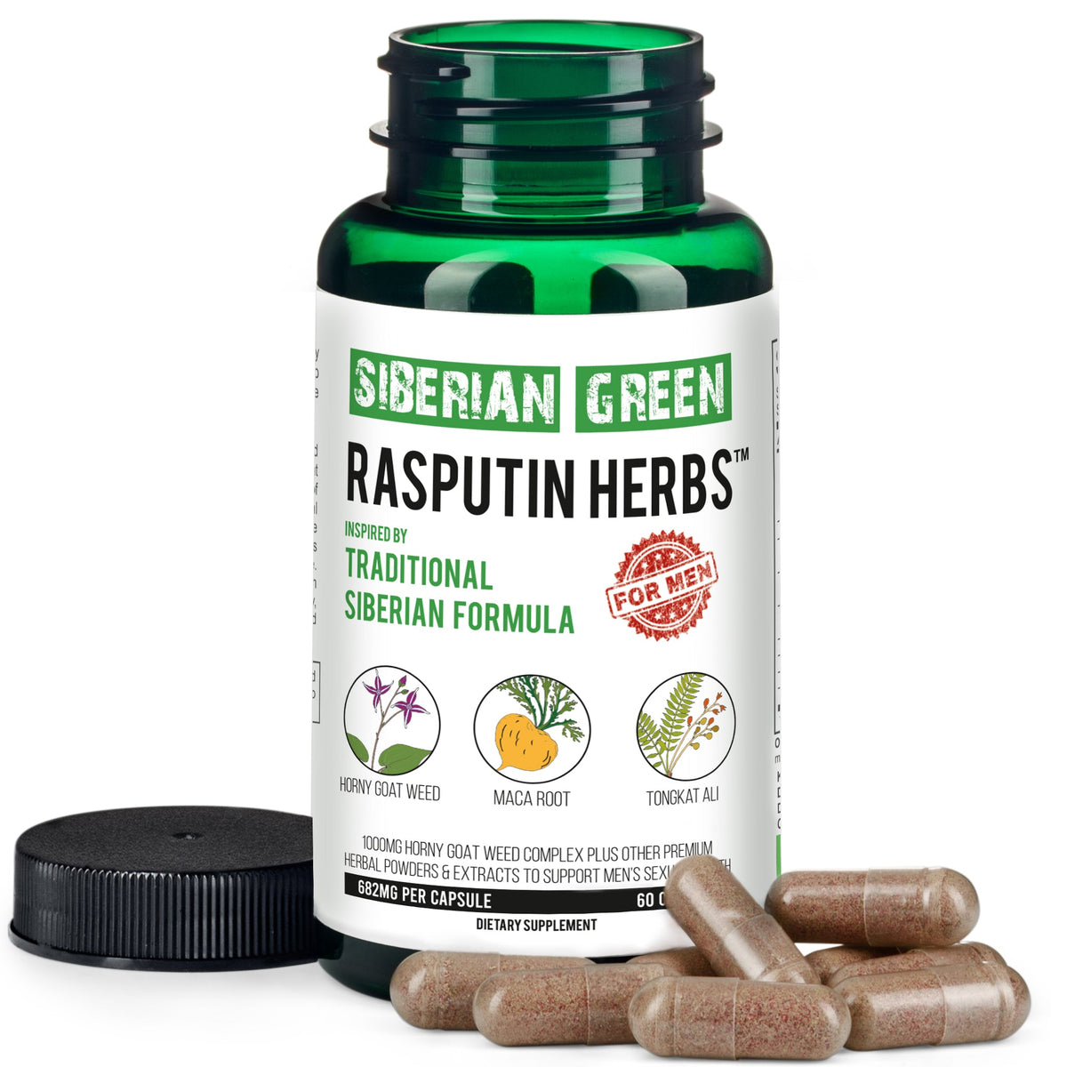 Rasputin Herbs with Horny Goat Weed Maca Root Complex 60 Caps