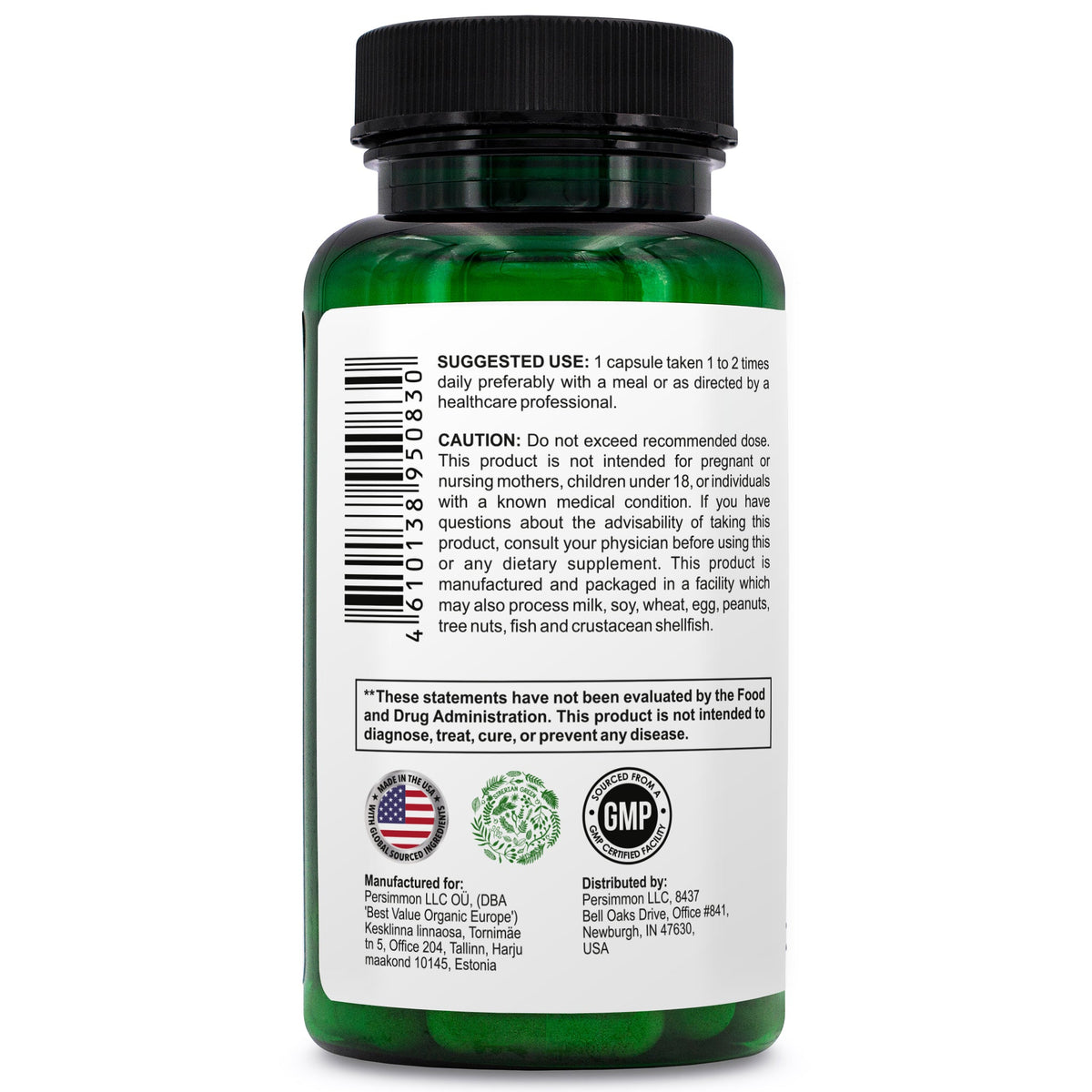 Organic Ashwagandha, Astragalus & Siberian Ginseng Complex – 60 Vegan Capsules
