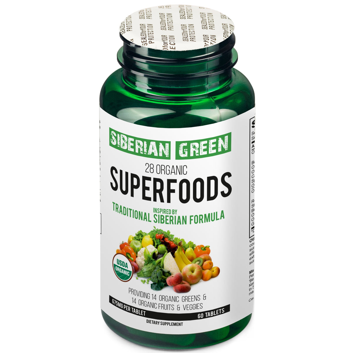 28 Organic Superfood Tablets – Essential Greens, Fruits & Veggies
