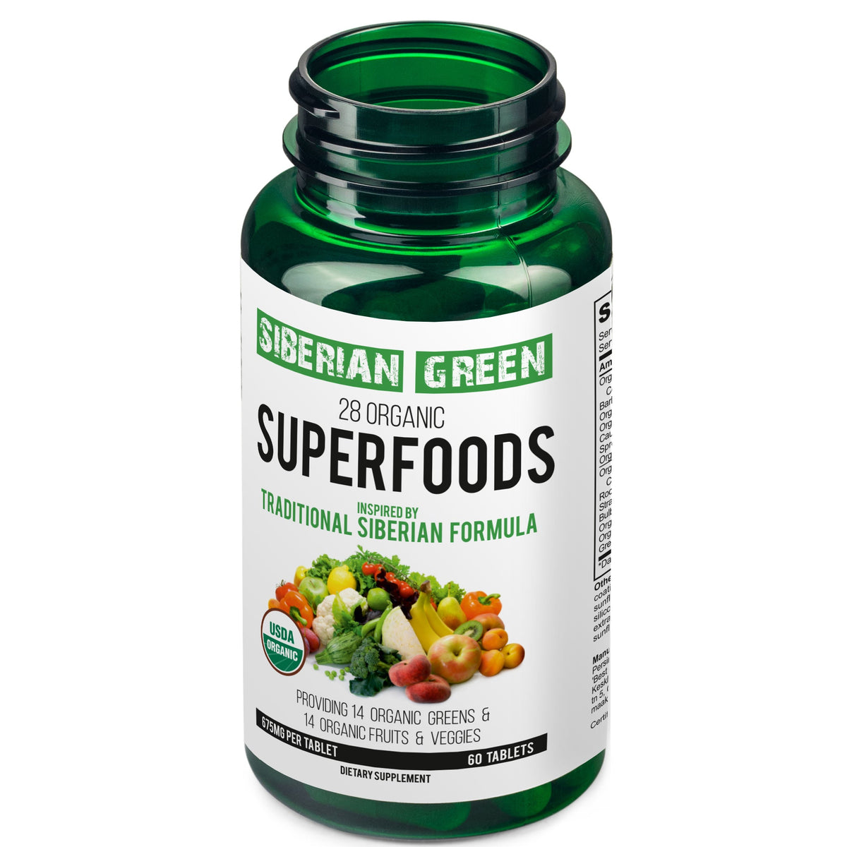 28 Organic Superfood Tablets – Essential Greens, Fruits & Veggies