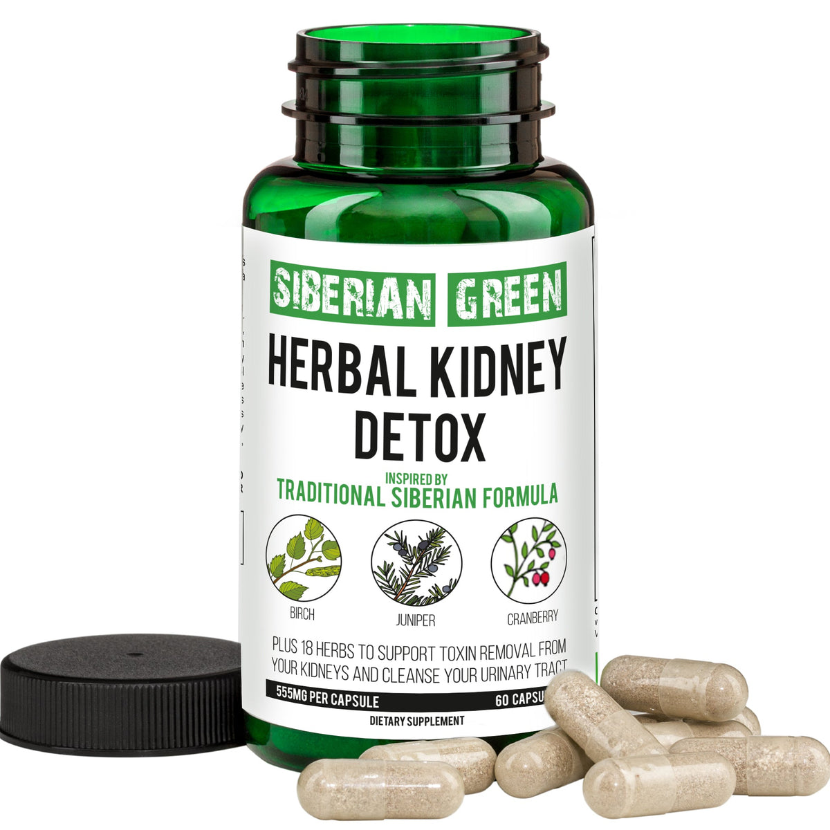 Herbal Sugar Support Siberian Green 60 Caps - Yarrow Guggul Licorice
